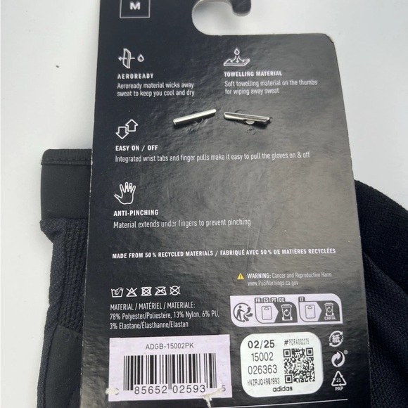 Adidas Essential Training Gloves Weight Lifting Workout Fitness Gym Women Sz M - Picture 10 of 11